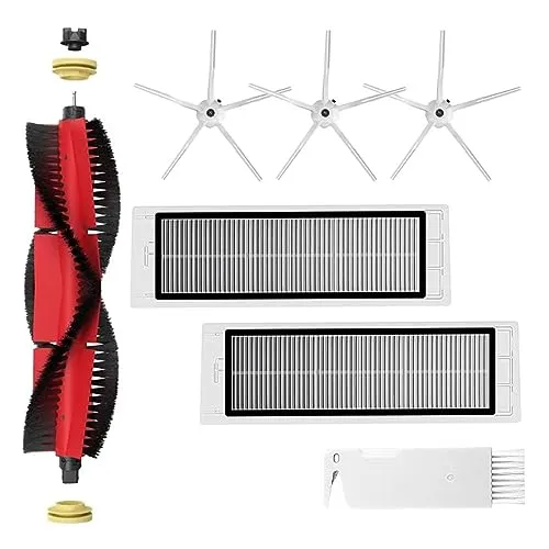 Ersatzteile für Xiaomi Roborock Staubsauger S5 Max S6 Max S6 Pure S6 MaxV S50 S51 S55 S60 S65 S5 S6, Zubehör-Kit Hauptbürste, Seitenbürste, HEPA Filter, Reinigungswerkzeug