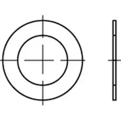 DIN 988 Passscheibe Stahl 1.4301 10x16x0,25mm Tol. ISO 4759-3/A-B
