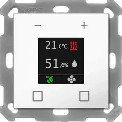 1St. MDT Raumtemp.-Nebenstelle SCN-RTN55S.01 - Temperatur- und Feuchtesensor, glänzendes Design für effiziente Raumklimasteuerung