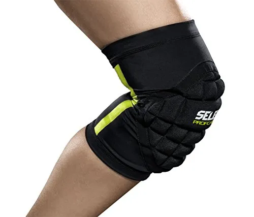 SELECT Kniebandage Handball Women, M, schwarz - Volleyball-Knieschoner aus speziellem Stretchmaterial für optimale Bewegungsfreiheit und Komfort, mit stoßdämpfender EVA-Polsterung für zusätzlichen Schutz.