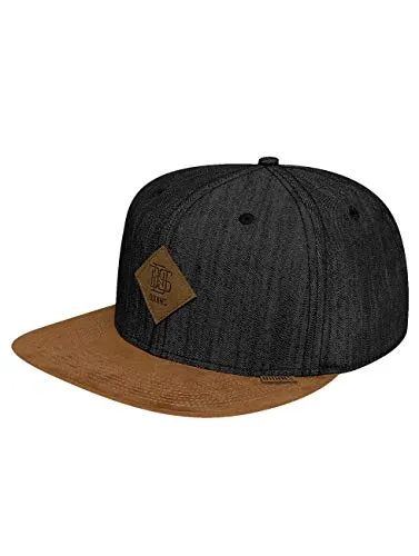 Djinns Snapback Cap 6P SB Linen Black - ONE Size - Baseball Caps für Herren, modernes Design und hoher Tragekomfort für einen stylishen Look.