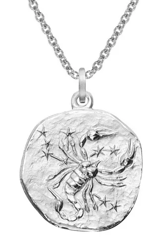 trendor Kette mit Anhänger Skorpion Ø 20 mm und 925 Silber
