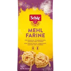 Schar Farine Mehl Allzweckmehl 1 kg - Glutenfreies Allzweckmehl, ideal für vielseitige Rezepte. Perfekt für Brot, Pizza und Süßspeisen, mit guter Teigstruktur und neutralem Geschmack.