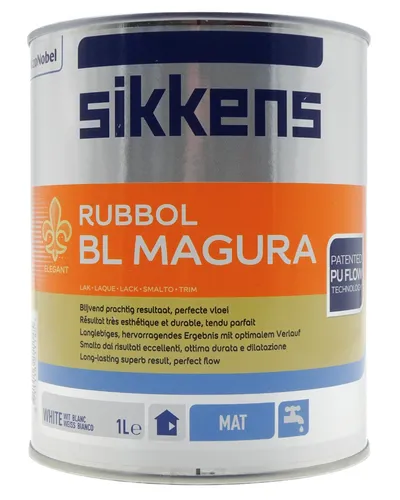 Sikkens Lackfarbe Rubbol BL Magura, 1,0l, weiß, matt in weiß von Sikkens
