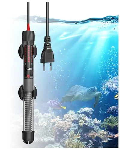 GlowUp Tauchaquariumheizung 100W, Temperatur Einstellbare Aquarium Heizer Mit Saugnäpfen, Außentemperaturregler Für Fischtanks, Verwendet Für Aquarium 50L-120L