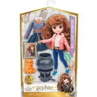 Wizarding World Harry Potter - Brillante Hermine Granger, Spielfigur 20,3 cm, mit 5 Zubehörteilen und 2 Outfits