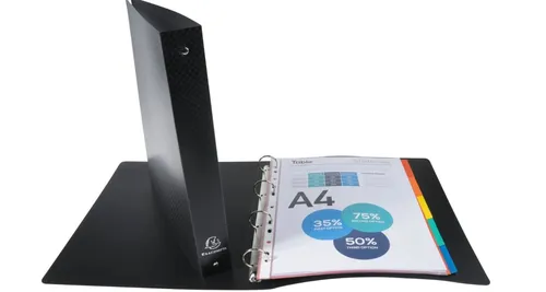 Exacompta 512801E - 20er Pack Kunststoff-Ringbuch OPAK, 4-O-Ring-Mechanik für DIN A4, ideal für 300 Blatt und perfekte Organisation