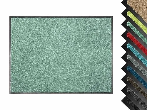Primaflor Fußmatte - Sydney, Mintgrün, 120x180cm, Verschiedene Größen und Farben, rutschfeste Schmutzfang-Matte, Robuster Tür-Vorlger und Sauberlauf für den Eingang und Flur