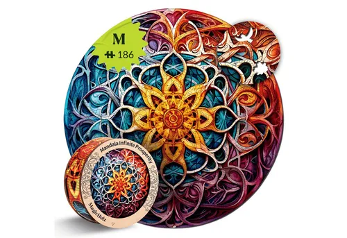 MagicHolz Puzzle MagicHolz Unendlicher Reichtum Mandala Holzpuzzle, 553 Puzzleteile