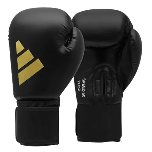 adidas Boxhandschuhe Speed 50 - 16 oz, Komfortable und langlebige Boxing Gloves für Erwachsene - Boxhandschuhe aus 100 % PU-Kunststoff mit geformter Schaumstoffpolsterung für optimalen Schutz und Komfort beim Training.