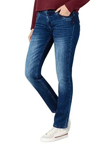 Timezone Damen Slim TahilaTZ Jeans, Lush Blue Wash, 32/32 - Stylische Slim Fit Jeans für Damen, perfekt für jeden Anlass mit angenehm weichem Denim und modernem Lush Blue Wash.