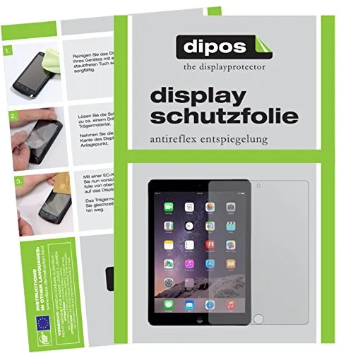 dipos I 2X Schutzfolie matt kompatibel mit Apple iPad (2018) Folie Displayschutzfolie
