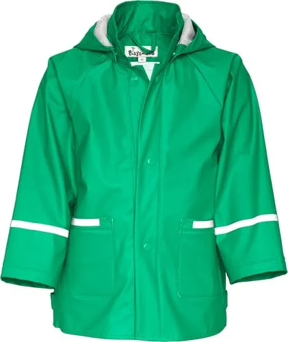 Playshoes Regenjacke Unisex Kinder - Wind- und wasserdichter Regenmantel für Kinder, ideal zum Spielen bei jedem Wetter - mit abnehmbarer Kapuze und reflektierenden Elementen für mehr Sicherheit.
