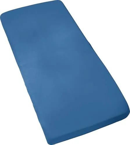 Erwin Müller Kinder-Spannbettlaken Murnau Single-Jersey in blau von Erwin Müller