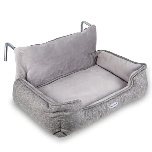 Happi N Pets Katzenbett für Heizungen – Kuschelige Katzenhängematte - Betten & Sofas für Katzen, verstellbarer Haken für optimale Anpassung an Heizkörper, bietet einen warmen und gemütlichen Rückzugsort für Ihre Katze.