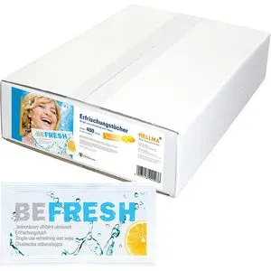 Hellma Erfrischungstücher Be Fresh, einzeln verpackt, 400 Stück