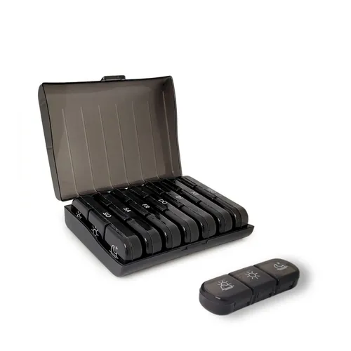 Frohbach 7-Tage-Tablettenbox 3-Fächer, Schwarz