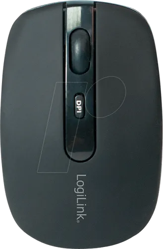 LogiLink Optische Bluetooth Maus kabellos schwarz-blau - Ergonomisch mit 10 m Reichweite und 1600 DPI für präzises Arbeiten