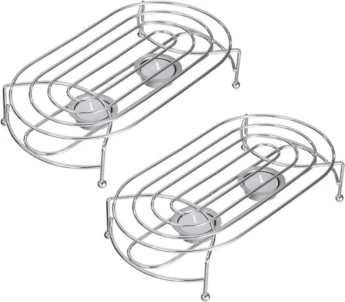 Stück Warmhalteplatte, Speisenwärmer, Stövchen mit 2 Teekerzen, universell 2