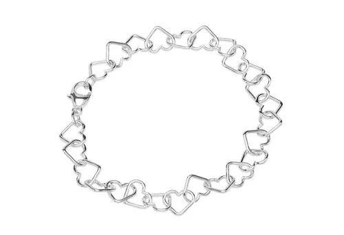 NKlaus Silberarmband 925 Sterling Silber 18cm Herzkette für Damen - Elegantes 18cm Armband aus 925er Sterlingsilber, gefertigt in Deutschland. Mit robustem Karabinerverschluss und hochwertiger Verarbeitung, ideal für stilvolle Akzente.
