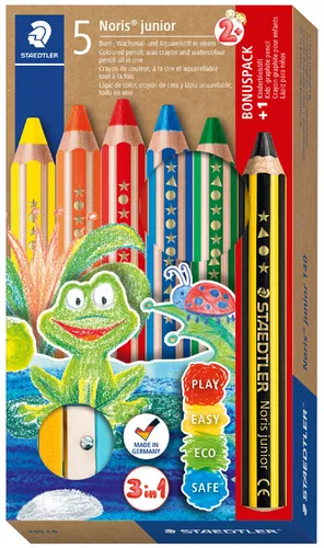 STAEDTLER Hexagonal-Buntstift Noris junior Bonuspack 5 7-teilig