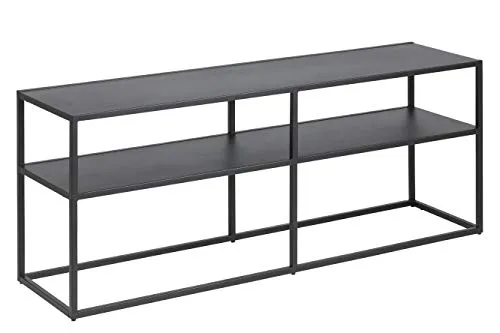 möbelando TV-Lowboard Unterschrank Fernsehtisch HiFi Element Rack Regal New Haven I Schwarz