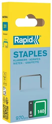 Rapid Flachdrahtklammern Typ 140 6 mm 970 Stück von Rapid Tools