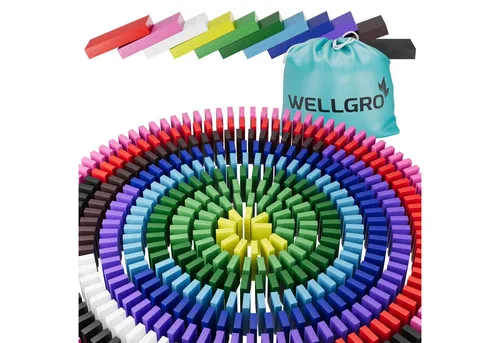 Wellgro Domino Holzbausteine Spielbausteine, (300 St) von Wellgro