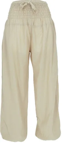 GURU SHOP Muckhose - Bequeme Aladinhose für Damen, Größe M - Damen-Hosen aus natürlicher Baumwolle mit breitem, gesmoktem Bund für optimalen Komfort und zwei praktischen Seitentaschen.