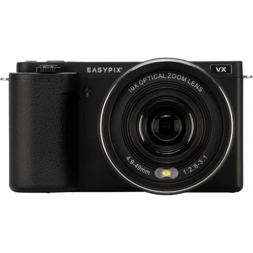 Easypix VX6430 Digitalkamera mit 64 Megapixeln und 10x Zoom - Erleben Sie beeindruckende Bilder mit der Easypix VX6430. Diese kompakte Digitalkamera bietet 4K-Videoaufnahme und ist ideal für kreative Aufnahmen unterwegs.