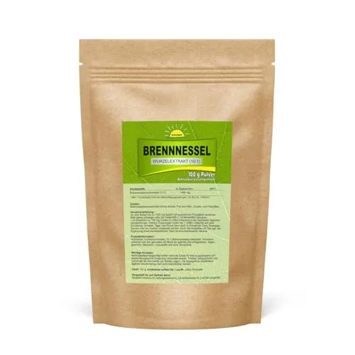 Brennnessel Wurzelextrakt (10:1), Premiumqualität ohne Zusätze, 100 g veganes Pulver im Beutel, Bonemis®