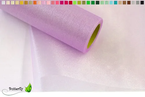 Creativery Stoff, 9m Rolle Organza 36cm SNOW in lila von Creativery