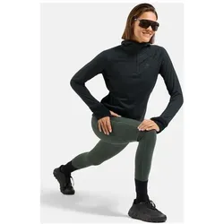 Odlo Damen X-Alp Hoodie - Größe M, schwarz - Technischer Midlayer für Trailrunner, leicht und atmungsaktiv, ideal für intensive Bewegungen und optimale Performance beim Laufen.