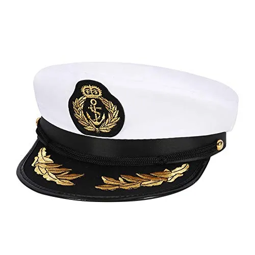 Thursday April Kapitänsmütze Matrosenmütze Kapitäns-mütze Herren Für Damen Erwachsene Kinder Perfekt Fasching Einheitsgröße (A)
