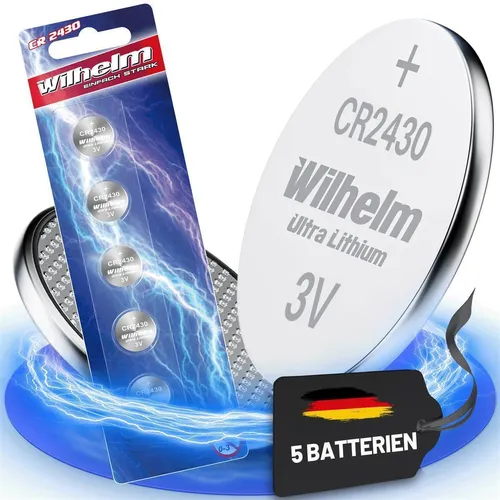 Wilhelm CR2430 Lithium Markenbatterien Knopfzellbatterie DL2430 CR 2430 5 x