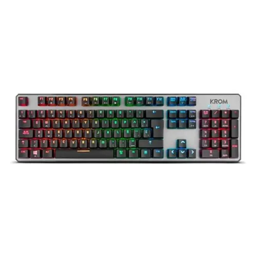 KROM KERNEL - Mechanische Gaming-Tastatur - Tastaturen mit 11 Multimedia-Tasten und RGB-LED-Beleuchtung, geräuschlos und ideal für Gamer, die Wert auf individuelle Lichteffekte legen.