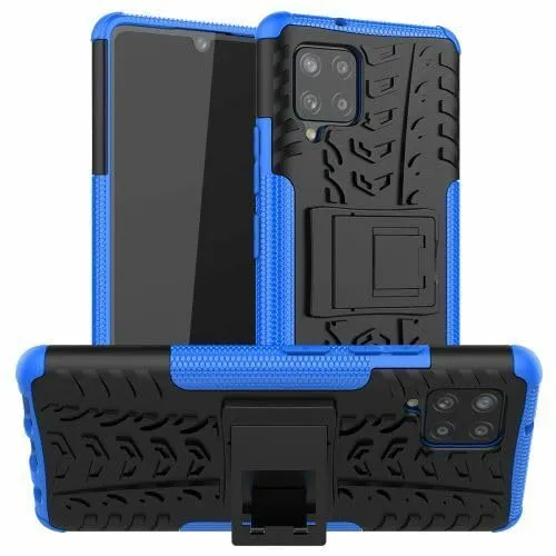 Oudoor Hülle Kompatibel mit Samsung Galaxy A42 | Case Panzer Hülle Cover Schutzhülle Etui Bumper | Blau