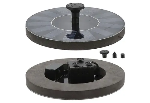 CEPEWA Solarpumpe Solar Wasserfontaine 3 Düsen Ø16xH5cm IP68 Sprühhöhe 25-50cm Brunnen