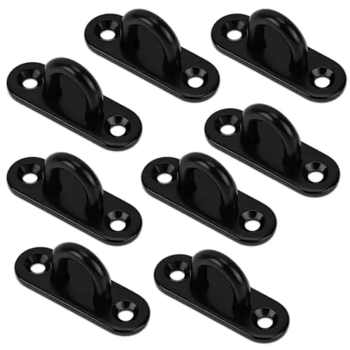 HOOPOE Augplatte Edelstahl,8 Stück Wandöse,Decksplatte Karabiner für Aufhängen von Gegenständen,Hängesessel,Decken Wand- Befestigung