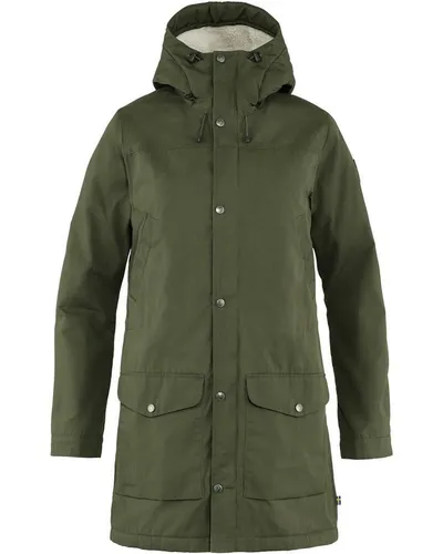 Fjällräven Greenland Winter Parka Women Laurel Green (S) - warmer und stylischer Parka mit Teddyfutter, ideal für kalte Tage und Outdoor-Abenteuer