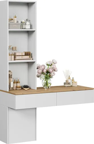 Vicco Schminktisch Melora, Weiß/Eiche, 100 cm (1-St)