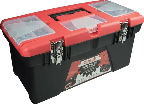 Peddinghaus 9506000301 Werkzeugbox - Kunststoff Werkzeugbox 19'': Leicht, kompakt und stabil mit herausnehmbaren Fächern - ideal für die sichere Aufbewahrung von Werkzeugen und Bits.