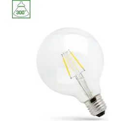 Spectrum LED E27 G95 Filament klar 4W = 36W 230V Globe 380lm 300° Warmweiß 2700K DIMMBAR