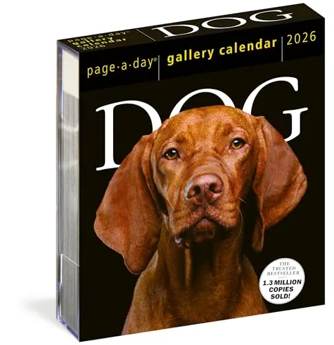 Dog Page-A-Day® Gallery Calendar 2026 - Luft Malerei mit eleganten Hundefotografien, perfekt für Tierliebhaber und als stilvolles Geschenk.