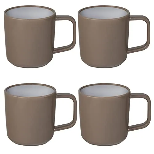 ABS Tassenset Non-Slip Elegante Farben 4 Tassen á 350 ml in braun von #11