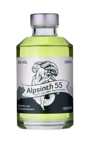 Upsynth Alpsinth Kräuter Spirituose 55% 0,2l - EINWEG