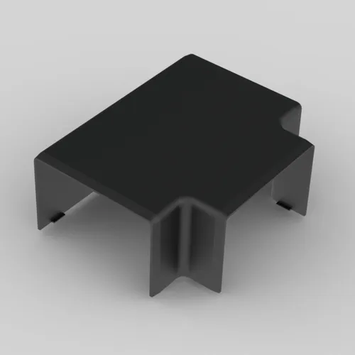 T-Stück Abzweiger für Kabelkanal 60x40 mm PVC SCHWARZ Kopos Kabelkanäle