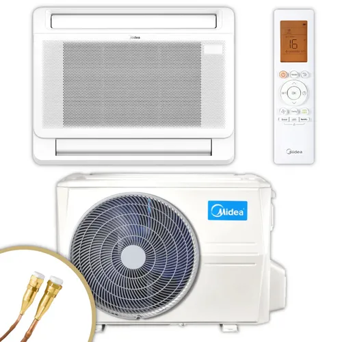 Midea Split-Klimagerät MFA2U-12HRFNX-ME + MOX230-12HFN8-ME - Klimagerät mit 3,5 kW Kühlleistung, energiesparende Inverter-Technik und innovative 'Follow-Me'-Funktion für individuelle Temperaturregelung.