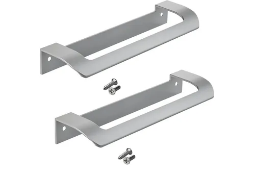 SO-TECH® Möbelgriff LYS Bohrlochabstand (BA) 160 mm Schrankgriff Schubladengriff (Spar-Set, 2-St), Griff passend für Schiebe- oder Falttüren, Chrom matt