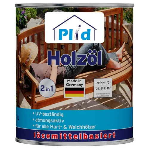 Holzöl 1L, Douglasie - für ca. 10m² / Holzschutz Imprägnier Pflegeöl Gartenmöbel